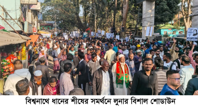 বিশ্বনাথে ধানের শীষের সমর্থনে লুনার বিশাল শোডাউন।