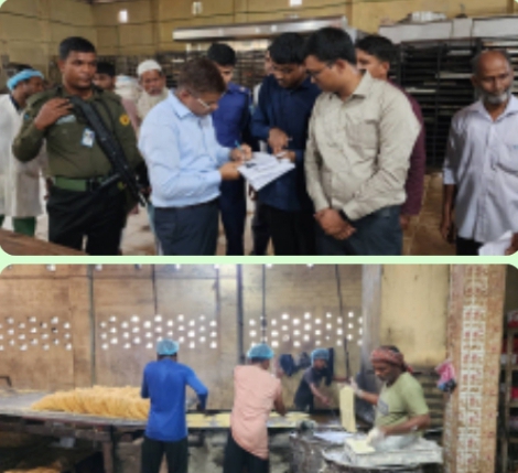 ডিমলায় অস্বাস্থ্যকর খাদ্যসামগ্রী উৎপাদনে তৃপ্তি বেকারির ৫০ হাজার টাকা জরিমানা।