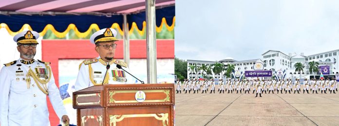 সার্বভৌমত্ব ও দেশমাতৃকার সুরক্ষায় সর্বোচ্চ ত্যাগ স্বীকারের শপথ নিলেন নবীন নৌ কর্মকর্তারা।