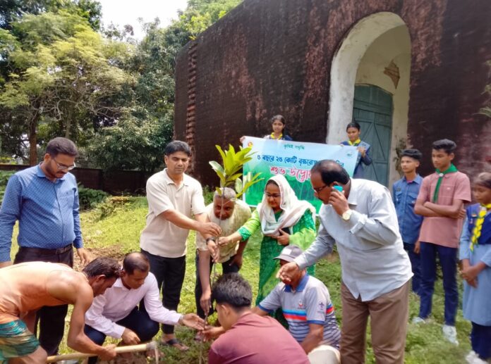 রাণীশংকৈলে বৃক্ষরোপণ কর্মসূচির উদ্বোধন।