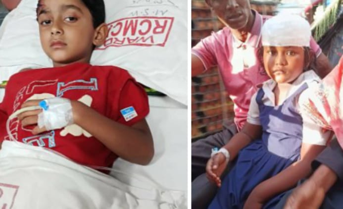 ডিমলায় স্কুলের গেট ওপরে পড়ে ৩ জন শিক্ষার্থী আহত, গুরুতর ২ শিক্ষার্থী।